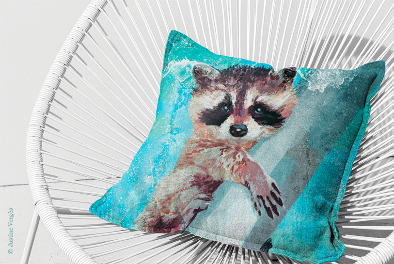 raton laveur coussin2